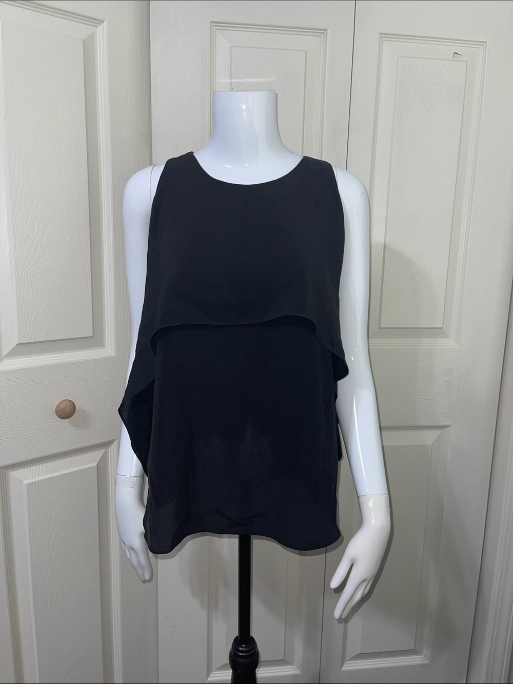 Bailey44 Women’s Black Layered Sleeveless Top.  CONT K